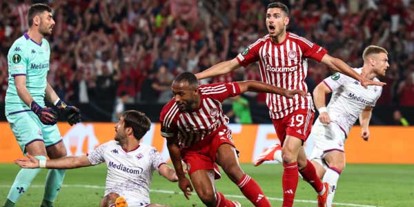 تغطية وأخبار أرقام أيوب الكعبي نجم أولمبياكوس و بطل دوري المؤتمر الأوروبي - كورة جول