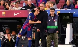 تغطية وأخبار هانسي فليك يقترب من تحطيم رقم بيب غوارديولا القياسي في برشلونة - كورة جول